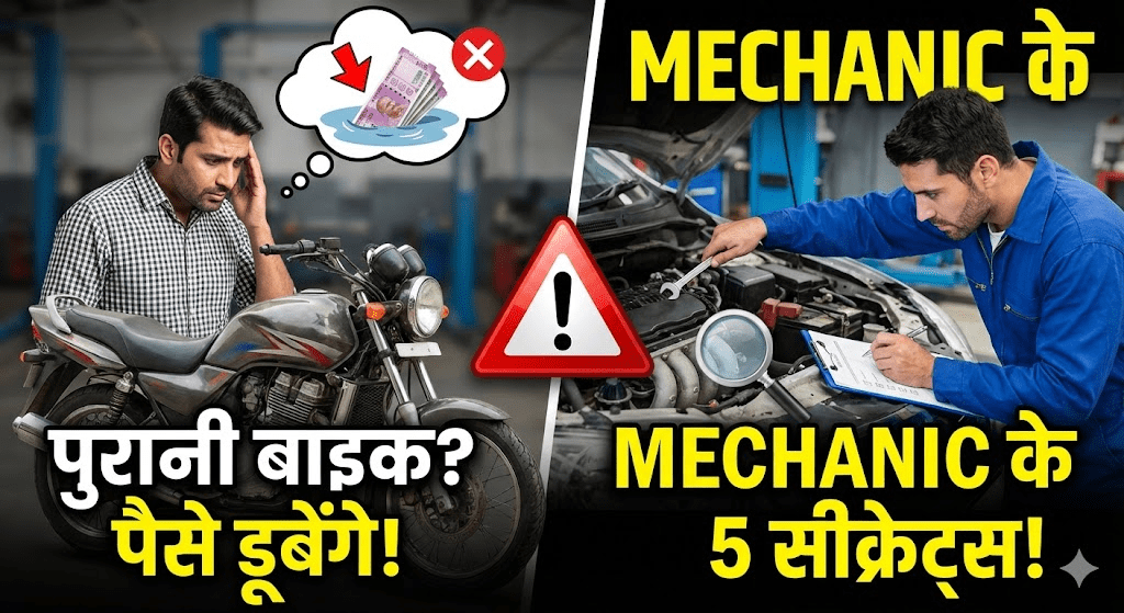 पुरानी बाइक खरीदने जा रहे हैं? ये 5 चीजें चेक नहीं कीं तो डूब जाएंगे पैसे! (Mechanic के सीक्रेट्स)